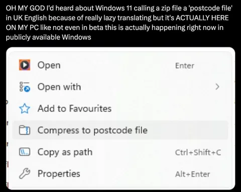 Windows 11 Postcode File