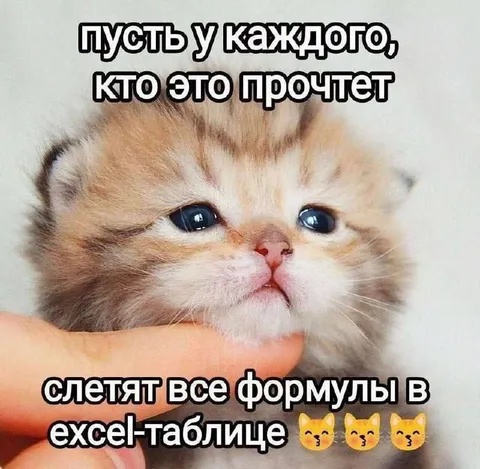 Пусть слетят формулы в Excel