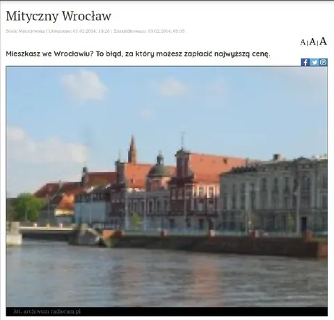 Mityczny Wrocław nad wodą