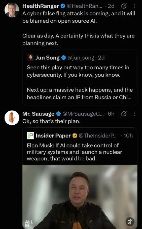 Cyber False Flag AI Meme