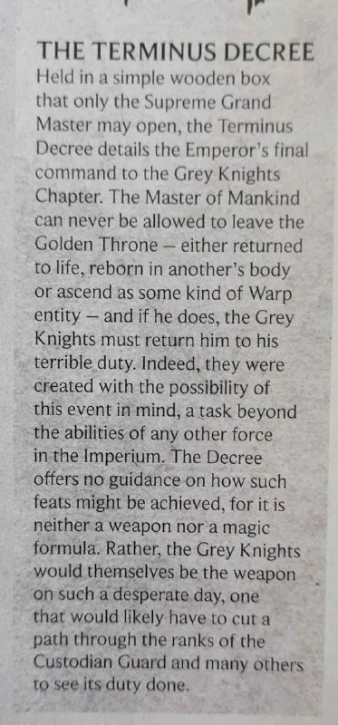 The Terminus Decree
