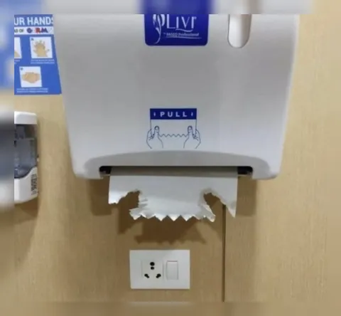 Paper Towel Blocks the Outlet