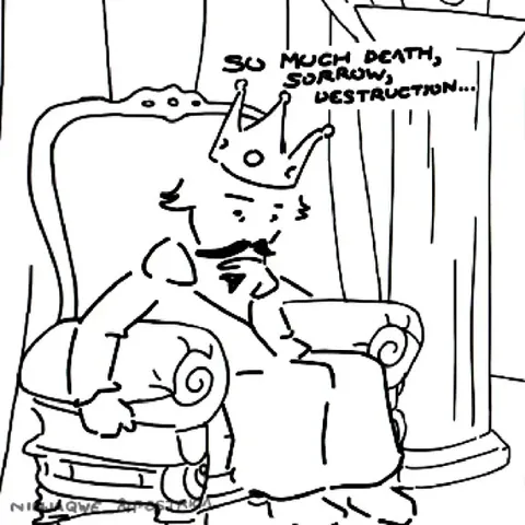 Sad King Interrupted by a Jester