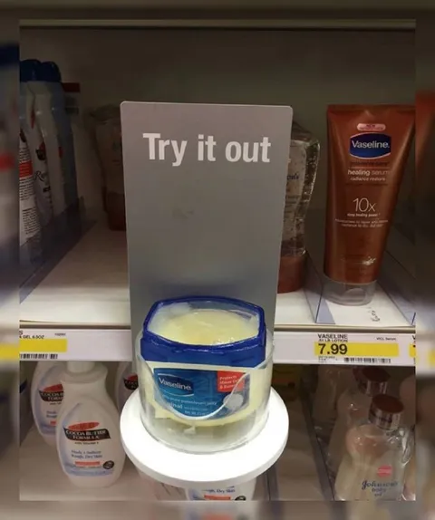 Try It Out Vaseline Display
