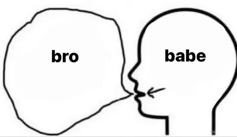 Bro Babe Speech Bubble