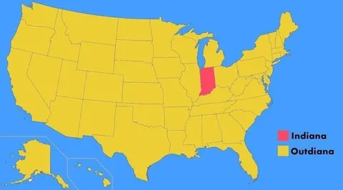 Indiana and Outdiana Map