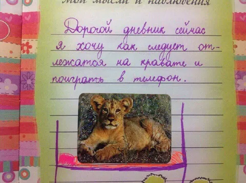 Дорогой дневник: лежать и тыкать телефон