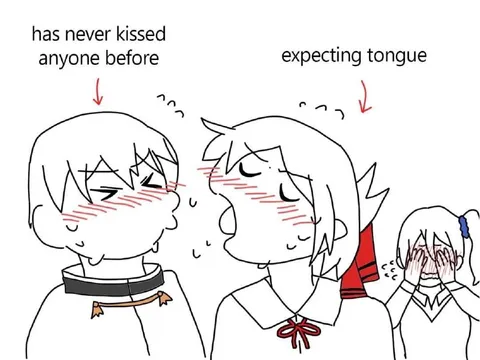 Expecting Tongue During First Kiss