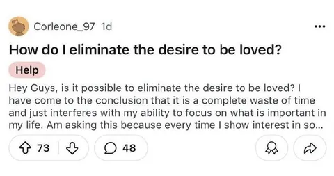 Eliminating the Desire to Be Loved