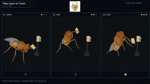 Flies Learn to Toast