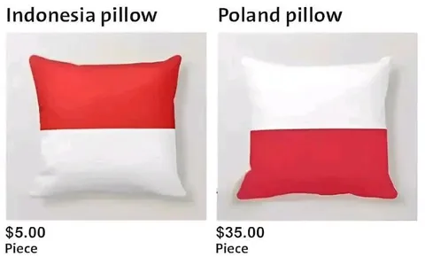 Indonesia and Poland Pillows