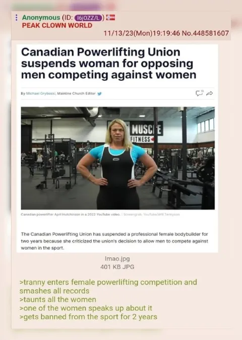 Banned for Opposing Men in Women's Sports