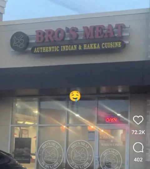 Bros Meat Restaurant Sign