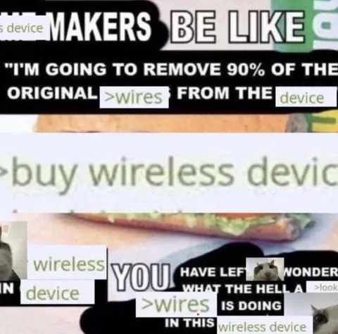 Wireless Device Has Wires