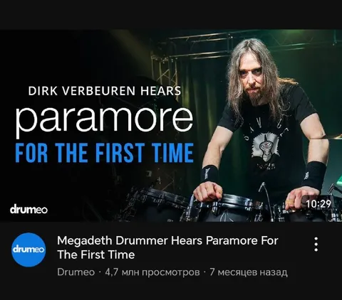 Megadeth Drummer Hears Paramore