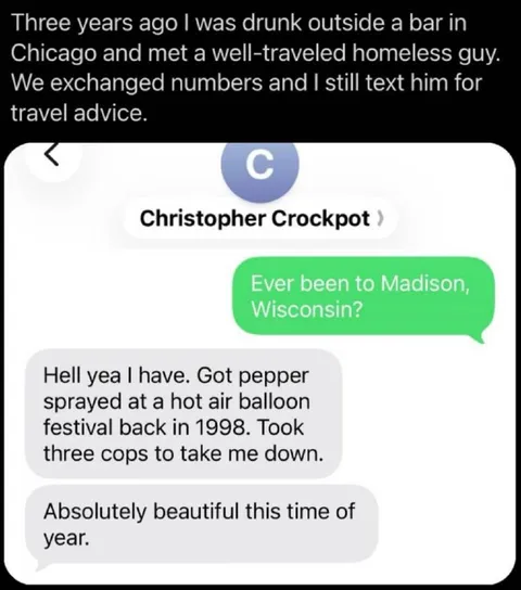 Homeless Guy Gives Travel Advice