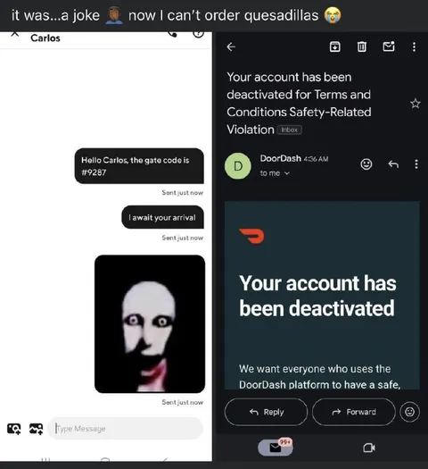 DoorDash Account Deactivated