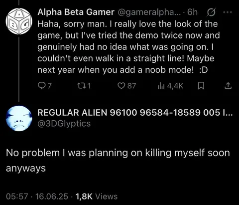 Noob Mode Suicide Joke