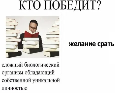 Кто победит: учёба или желание срать
