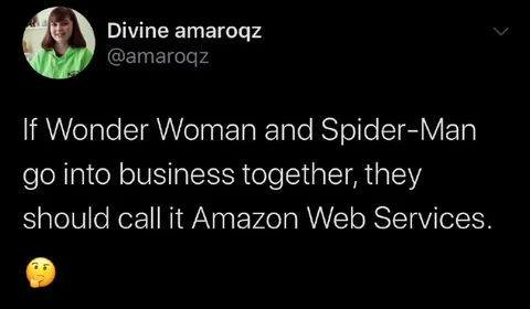 Wonder Woman and Spider-Man Business Joke