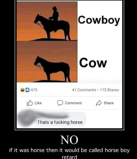Cowboy Cow Horse Argument