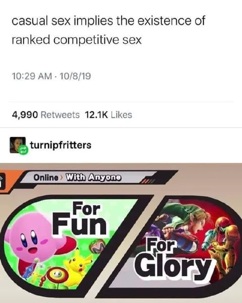 Casual Sex Ranked Competitive Sex