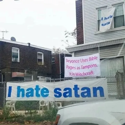 I Hate Satan Sign