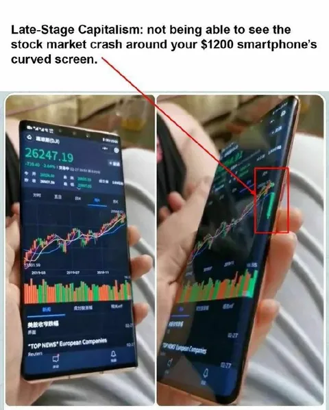 Curved Screen Stock Market Crash