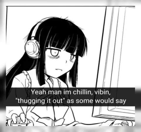 Anime Girl Chilling and Vibin