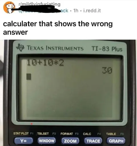 Calculator Shows the Wrong Answer