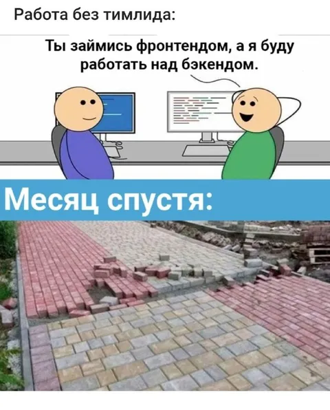 Работа без тимлида через месяц