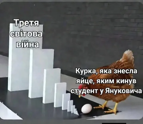 Курка, яка кинула яйце в Януковича