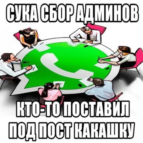 Сбор админов из-за какашки