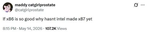 Why Intel Hasn't Made x87
