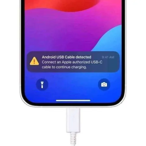 Android USB Cable detected