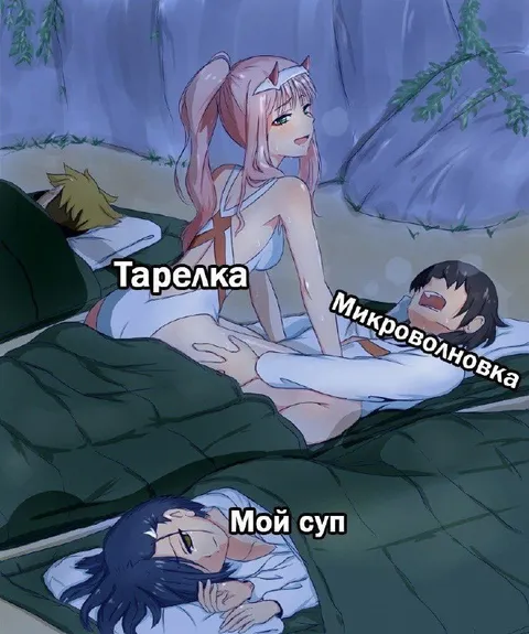 Тарелка, микроволновка и мой суп