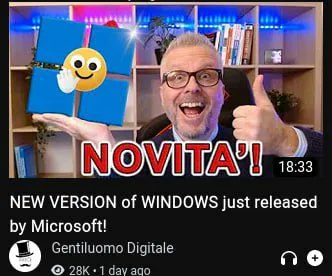 Microsoft Windows Novità Reaction