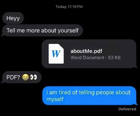 About Me PDF Reply