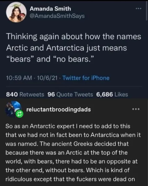 Arctic Means Bears, Antarctica No Bears