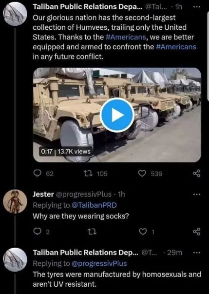 Humvees Wearing Socks