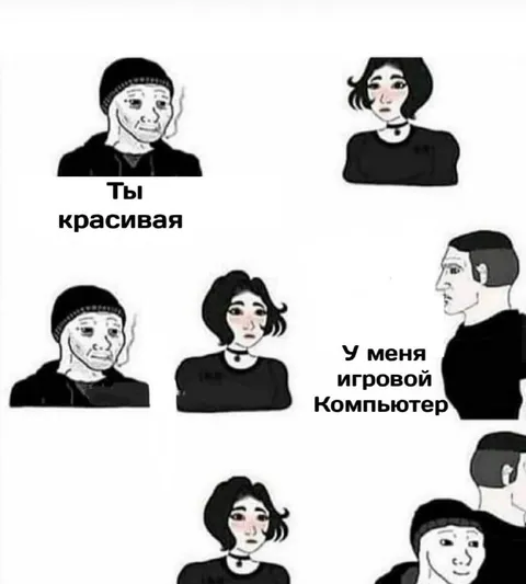 Ты красивая, у меня игровой компьютер