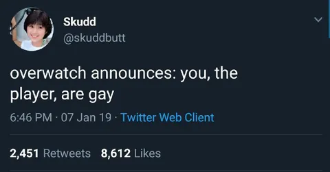 Overwatch Announces You Are Gay