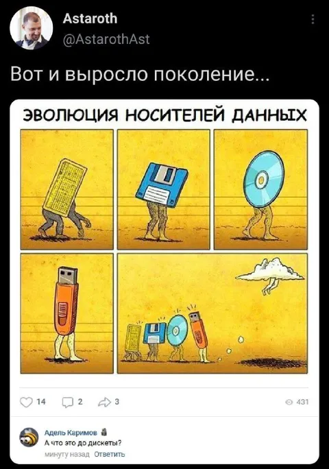 Эволюция носителей данных
