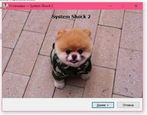 Щенок устанавливает System Shock 2