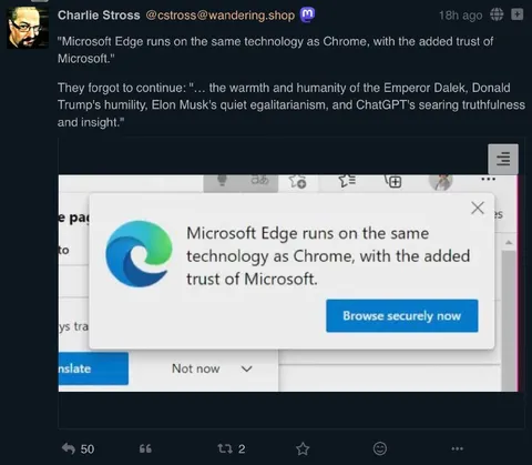 Microsoft Edge Trust Parody