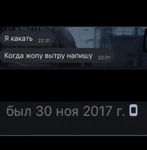 Когда жопу вытру напишу