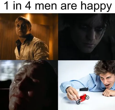 1 in 4 men are happy