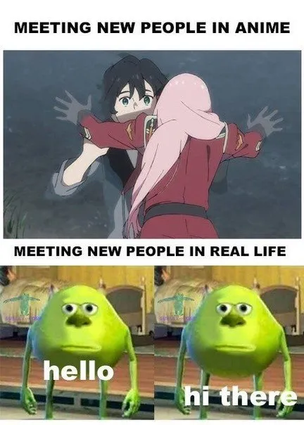 Meeting New People in Anime vs Real Life