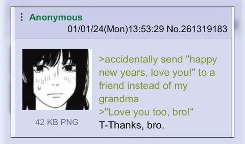 Accidental New Year Message