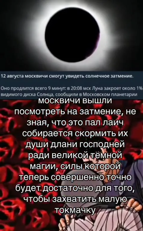 Москвичи идут на затмение